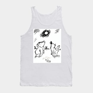 Ape and Wolf Howl at Moon Tank Top